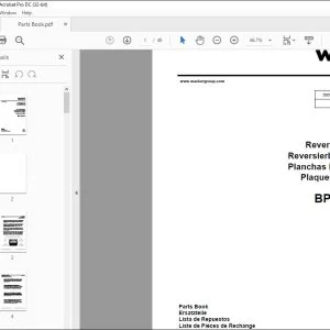 Wacker Neuson BPU 3545A Reversible Plates Parts Book Manual - PDF DOWNLOAD
