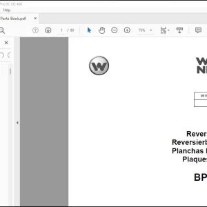 Wacker Neuson BPU 4045A Reversible Plates Parts Book Manual - PDF DOWNLOAD