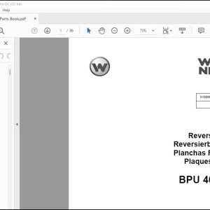 Wacker Neuson BPU 4045A US Reversible Plates Parts Book Manual - PDF DOWNLOAD