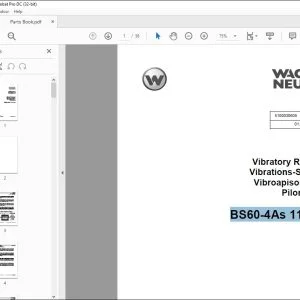 Wacker Neuson BS60-4As 11in US Vibratory Rammers Parts Book Manual - PDF DOWNLOAD