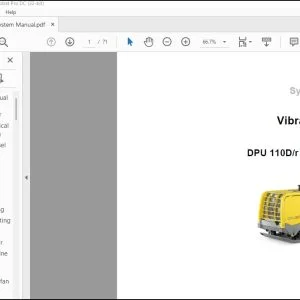 Wacker Neuson DPU 110D/r - 90 D - 80D/r Vibratory plate System Manual - PDF DOWNLOAD
