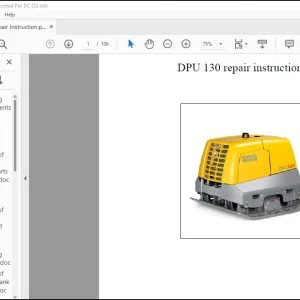 Wacker Neuson DPU 130 Repair Instructions Manual - PDF DOWNLOAD