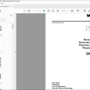 Wacker Neuson DPU 4045Y Reversible Plates Parts Book Manual 0610027 - PDF DOWNLOAD