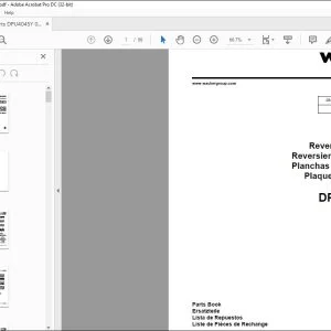 Wacker Neuson DPU 4045Y Reversible Plates Parts Book Manual - PDF DOWNLOAD