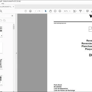 Wacker Neuson DPU 4045Y Reversible Plates Parts Book Manual - PDF DOWNLOAD