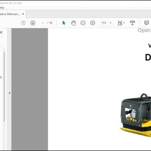 Wacker Neuson DPU 7060 Fe Fet Vibrating plate Operator's Manual - PDF DOWNLOAD