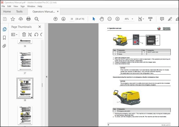 Wacker Neuson Dpu 80 90 110 Vibratory Plate Operators Manual Pdf Download Heydownloads