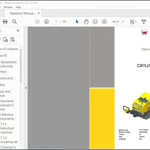 Wacker Neuson DPU110Lekc Operator’s Manual - PDF DOWNLOAD