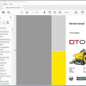 Wacker Neuson DT08 Track Dumper Service Manual - PDF DOWNLOAD