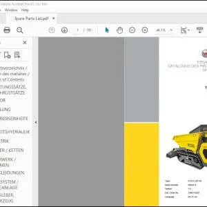 Wacker Neuson DT10 Track Dumper Parts List Manual - PDF DOWNLOAD