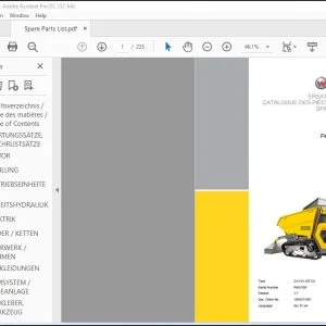 Wacker Neuson DT12 Track Dumper Spare Parts list Manual - PDF DOWNLOAD