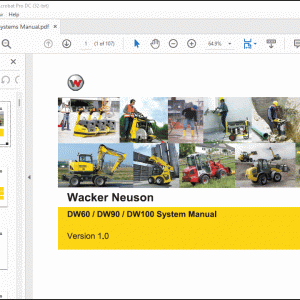 Wacker Neuson DW60 DW90 DW100 Dumper System Manual - PDF DOWNLOAD