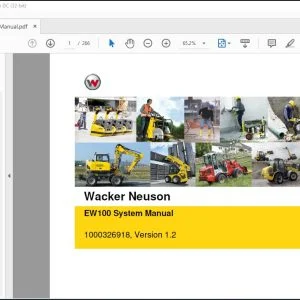 Wacker Neuson EW100 System Manual - PDF DOWNLOAD