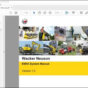 Wacker Neuson EW65 System Manual - PDF DOWNLOAD