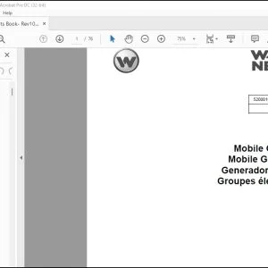Wacker Neuson G 40 Mobile Generator Parts Book Manual - PDF DOWNLOAD