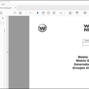 Wacker Neuson G 95 Mobile Generators Parts Book Manual - PDF DOWNLOAD