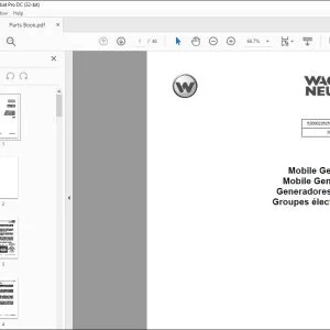 Wacker Neuson G20 Mobile Generators Parts Book Manual - PDF DOWNLOAD