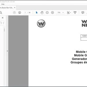 Wacker Neuson G40 Mobile Generator Parts Book Manual - PDF DOWNLOAD