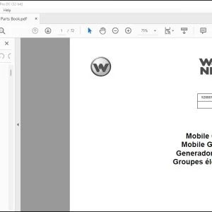 Wacker Neuson G60 Mobile Generators Parts Book Manual - PDF DOWNLOAD