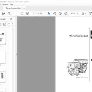 Wacker Neuson Hatz 1D81Z Diesel Engine Workshop Manual - PDF DOWNLOAD