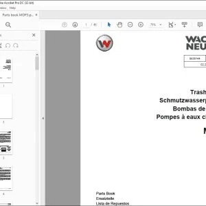 Wacker Neuson MDP3 Trash Pumps Parts Book Manual - PDF DOWNLOAD