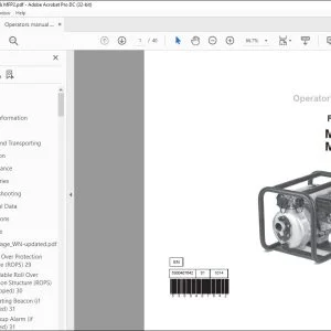 Wacker Neuson MFP 1.5 MFP 2 Fire Pump Operator’s Manual - PDF DOWNLOAD