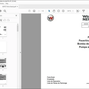 Wacker Neuson MFP 2 Fire Pump Parts Book Manual - PDF DOWNLOAD