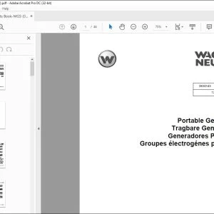 Wacker Neuson MG 5 Portable Generators Parts Book Manual (0630143 Rev100) - PDF DOWNLOAD