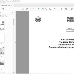 Wacker Neuson MG 5 Portable Generators Parts Book Manual (0630143 Rev101) - PDF DOWNLOAD