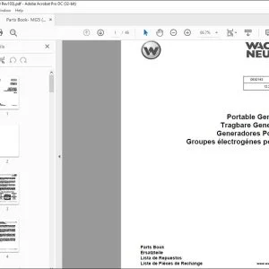 Wacker Neuson MG 5 Portable Generators Parts Book Manual (0630143 Rev103) - PDF DOWNLOAD