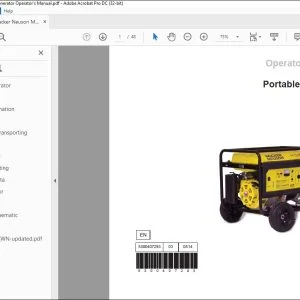 Wacker Neuson MG5 Portable Generator Operator’s Manual - PDF DOWNLOAD