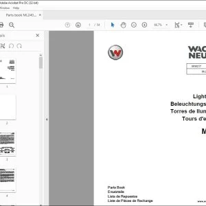 Wacker Neuson ML 240 Light Towers Parts Book Manual - PDF DOWNLOAD