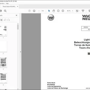 Wacker Neuson ML 440 Light Towers Parts Book Manual - PDF DOWNLOAD