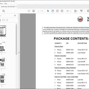 Wacker Neuson ML440 Assembly Manual - PDF DOWNLOAD