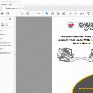 Wacker Neuson Medium Frame Skid Steer Loader / Compact Track Loader With Tier 4 Engine Service Manual - PDF DOWNLOAD