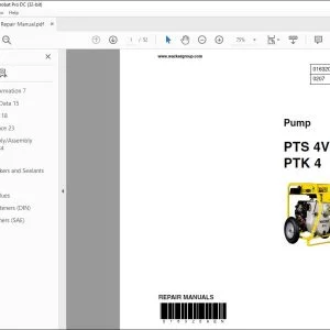 Wacker Neuson PTS 4V PTK 4 Pump Repair Manual - PDF DOWNLOAD