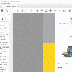 Wacker Neuson RC70 P Vibration Roller Spare Parts List Manual - PDF DOWNLOAD