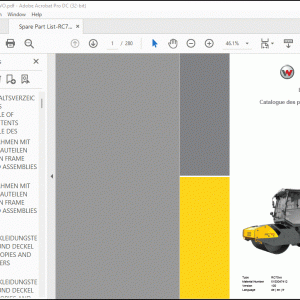 Wacker Neuson RC70vo Roller Spare Parts List Manual - PDF DOWNLOAD