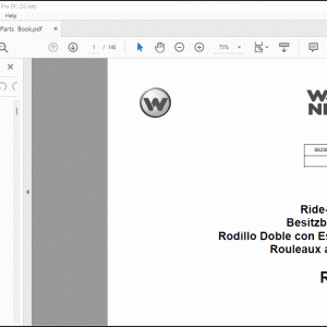 Wacker Neuson RD 16-90 Ride-On Rollers Parts Book Manual - PDF DOWNLOAD