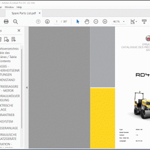 Wacker Neuson RD45-140 Vibration Roller Spare Parts List Manual - PDF DOWNLOAD