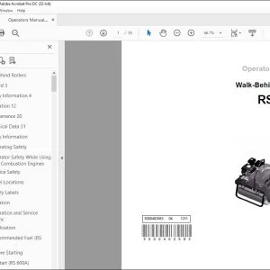 Wacker Neuson RS 600A Walk-Behind Rollers Operator's Manual - PDF DOWNLOAD