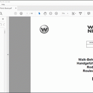 Wacker Neuson RS 600A Walk-Behind Rollers Parts Book Manual - PDF DOWNLOAD