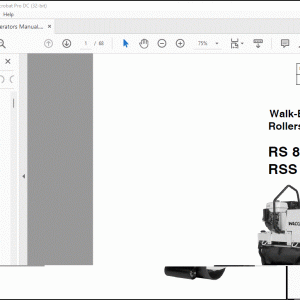 Wacker Neuson RS 800A RSS 800A Walk-Behind Rollers Operator's Manual - PDF DOWNLOAD