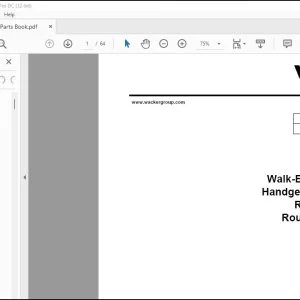 Wacker Neuson RS 800A Walk-Behind Rollers Parts Book Manual - PDF DOWNLOAD