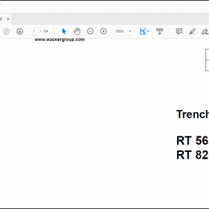 Wacker Neuson RT 56-SC RT 82-SC Trench Roller Repair Manual - PDF DOWNLOAD