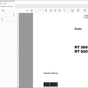 Wacker Neuson RT 560 RT 820 Roller Operator's Manual - PDF DOWNLOAD