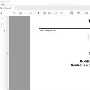 Wacker Neuson RT 820 Trench Rollers Parts Book Manual - PDF DOWNLOAD
