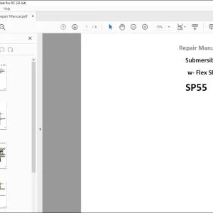Wacker Neuson SP55 Submersible Pump w- Flex Shaft Drive Repair Manual - PDF DOWNLOAD