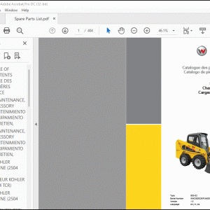 Wacker Neuson SW17 Skid steer loader Spare parts list Manual - PDF DOWNLOAD