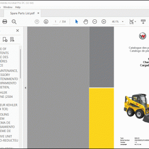 Wacker Neuson SW21 Skid Steer Loader Spare parts list Manual - PDF DOWNLOAD